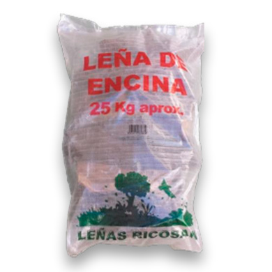 Leña de encina en saco de 12 kg - Leñas Ricosan - El Espinar, Segovia