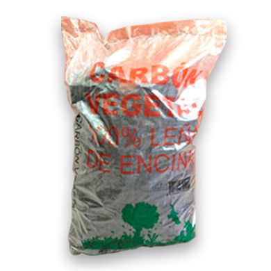 Distribución y venta de leña y carbón en Segovia y toda España - Leñas Ricosan - Carbón vegetal de encina para restauración y calefacción, en saco de 18 kg