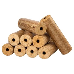 Distribución y venta de leña y carbón en Segovia y toda España - Leñas Ricosan - Briquetas de madera para calefacción, en paquete de 7 kg