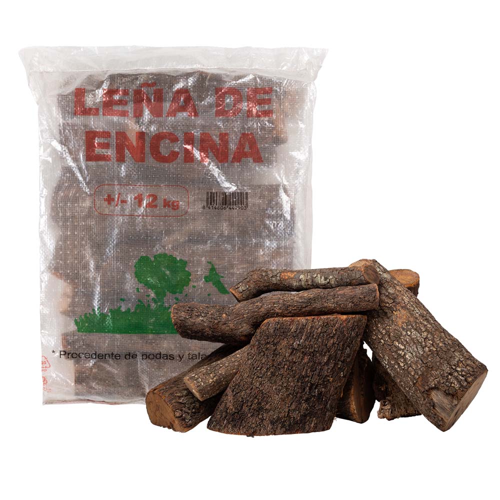 Leña de encina en saco de 12 kg - Leñas Ricosan - El Espinar, Segovia